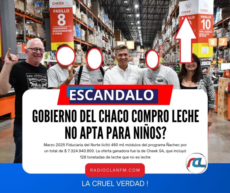 ESCANDALO! GOBIERNO DEL CHACO COMPRO LECHE NO APTA PARA NIÑOS?