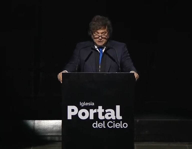Milei dio un discurso en el templo evangélico más grande del país: “La justicia social es un pecado capital”