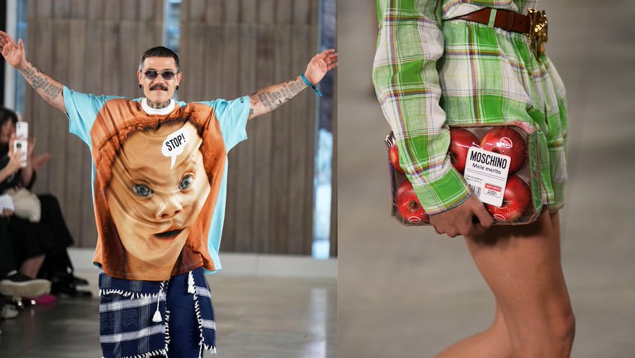 Adrián Appiolaza, el argentino que dirige Moschino, presentó una colección con “lo reutilizado y reinventado”