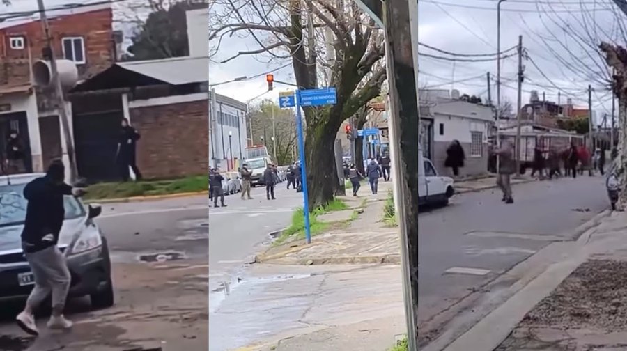 Batalla campal en Tres de Febrero: detuvieron a un delincuente y su familia tiró piedras contra la comisaría