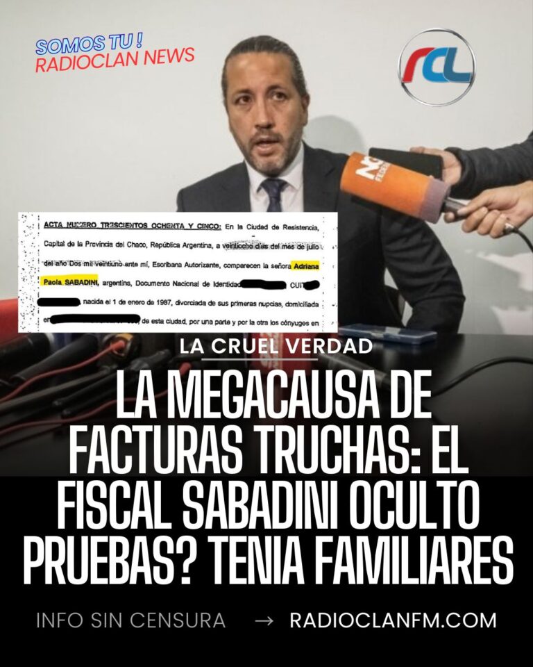 MEGACAUSA de facturas truchas: el fiscal Sabadini se bajó.. olculto pruebas por que tenia su madre y su hermana en la causa?