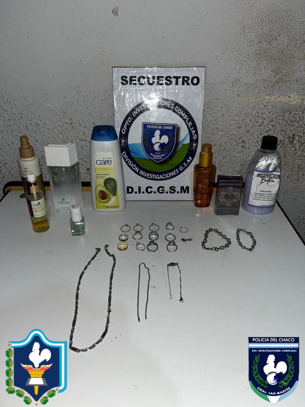 Recuperaron botín de estética y joyería en poder de un menor de 15 años