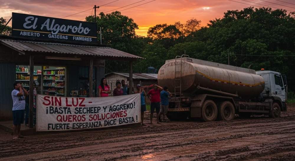 Desesperado reclamo en Fuerte Esperanza por el deficiente servicio de SECHEEP
