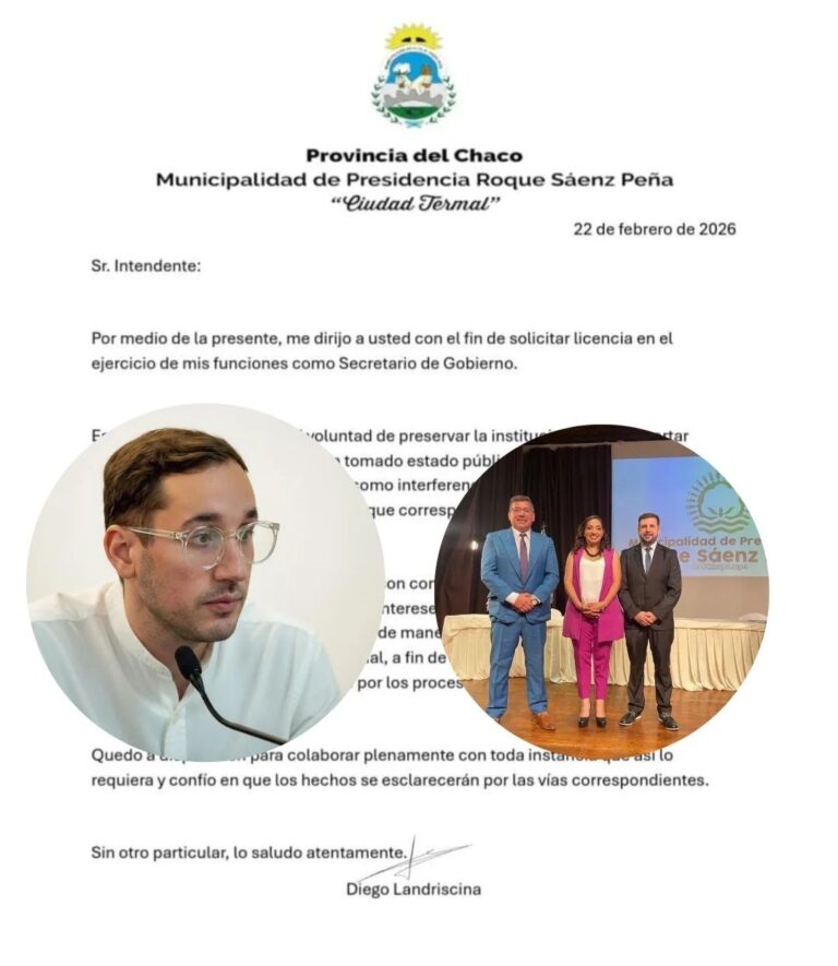 SÁENZ PEÑA – Para ediles del PJ y Pérez Pons el pedido de licencia de Landriscina es una tomada de pelo