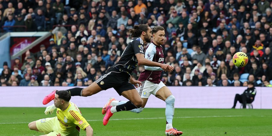 El golazo que sufrió Dibu Martínez en el empate que rescató Aston Villa a los 87 minutos ante Leeds por la Premier League