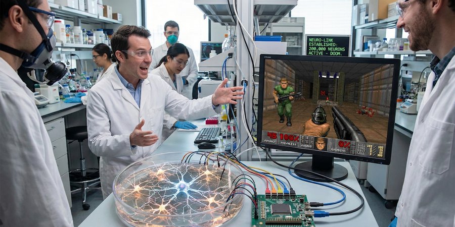 Científicos conectan 200.000 neuronas humanas a un chip para jugar Doom
