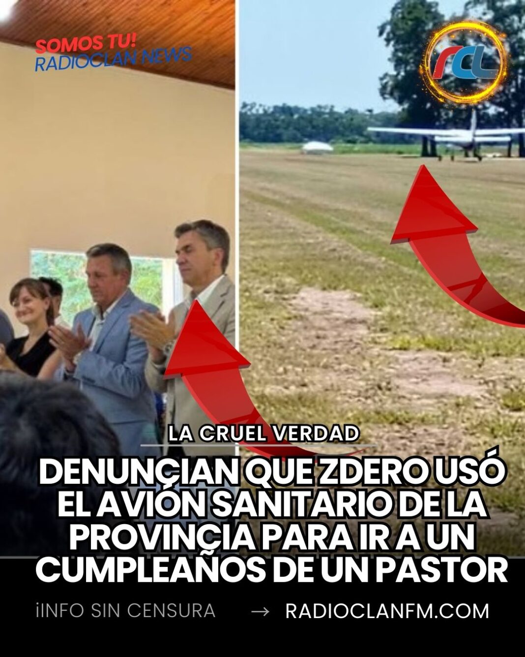 Denuncian que Leandro Zdero habría usado el avión sanitario para asistir a un cumpleaños en Charata