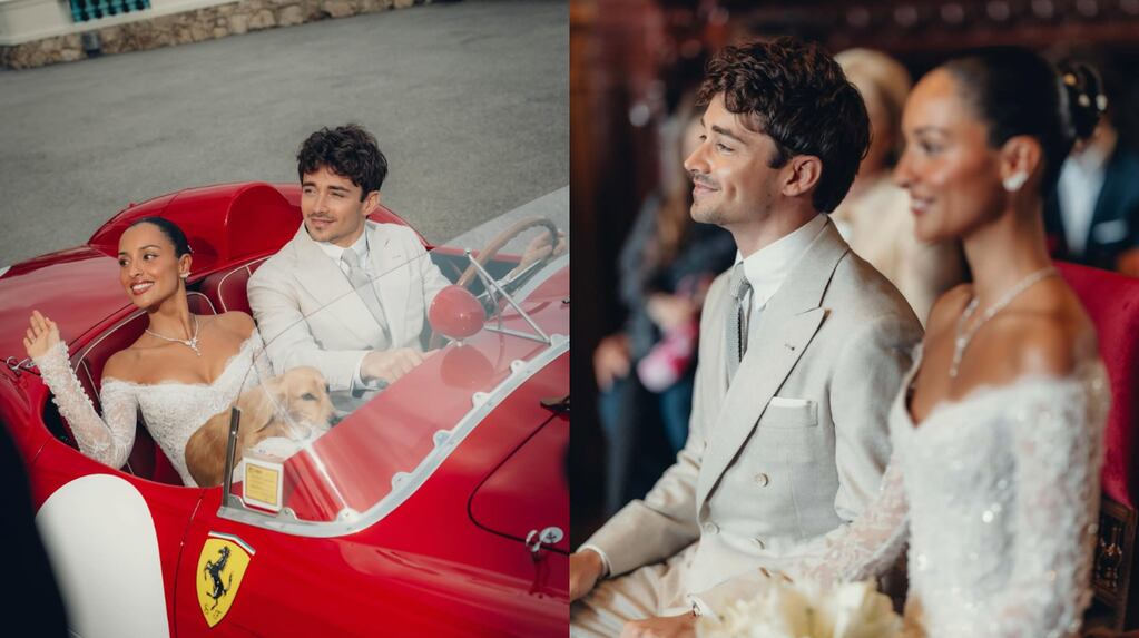 Las fotos del casamiento de Charles Leclerc y su esposa influencer antes del inicio de la temporada de F1