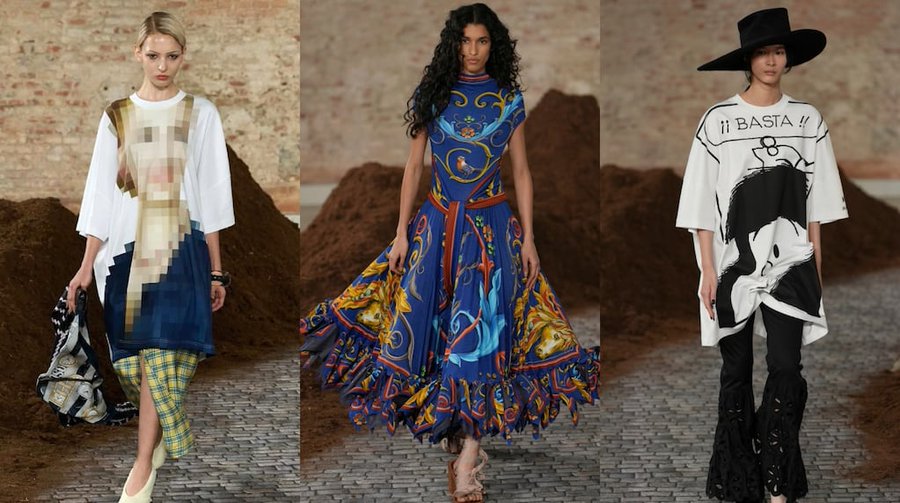 Evita, Mafalda y más símbolos argentinos en la pasarela de Adrián Appiolaza para Moschino en Milán
