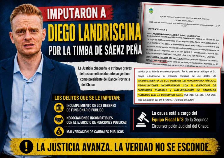Imputaron a Diego Landriscina por corrupción, y ya no hay relato que alcance para esconder el saqueo